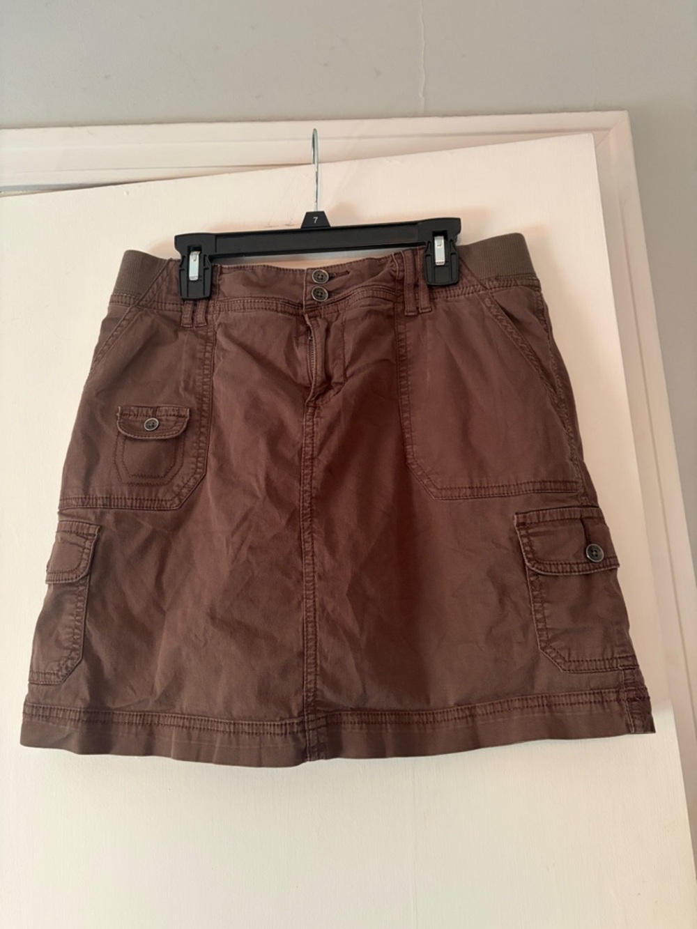 Sonoma Brown Cargo Pocket Mini Skirt
